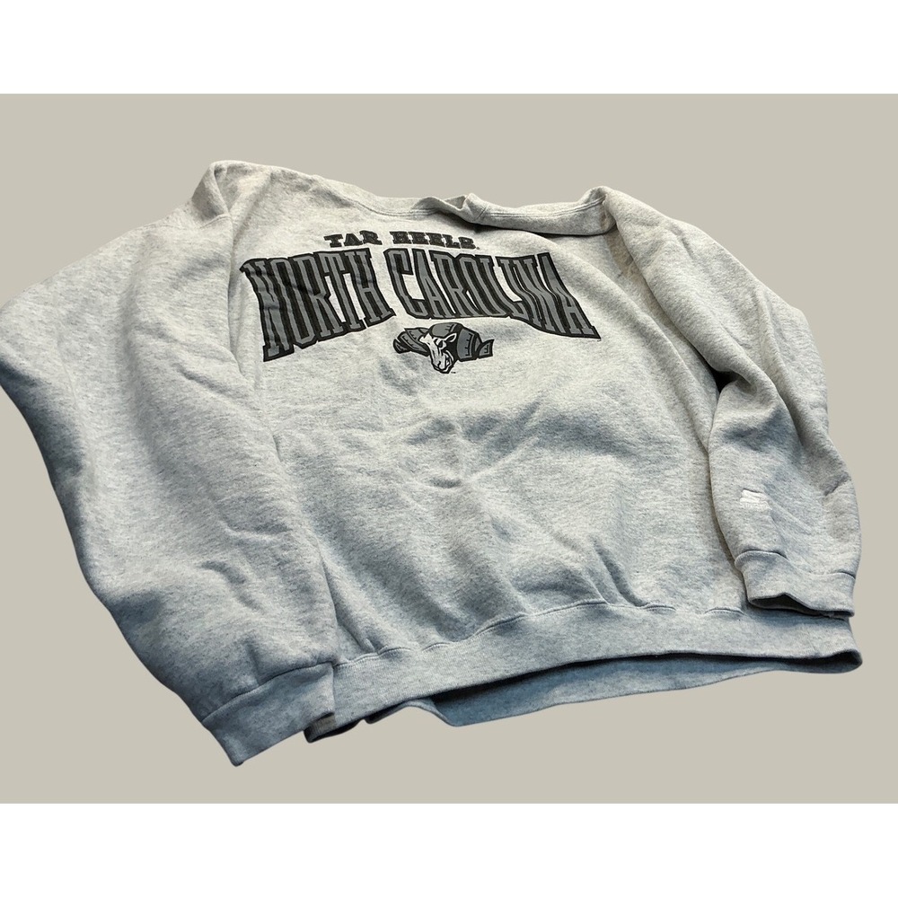 Starter Vintage North Carolina Tar Heels Sweatshirt Rameses Logo Size L Gray USA